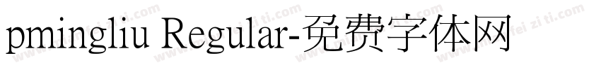 pmingliu Regular字体转换